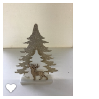 Kerstboom hout met eland Led 25CM